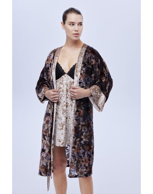 Set de albornoz y camisón Devoured Velvet BJM-1610 multicolor