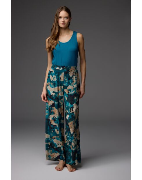 Ensemble pyjama 3 pièces à motifs BM-1846 pétrole