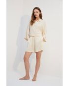 BJM-1714 hellbeiges Jacquard-Pyjama-Set