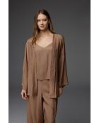 Conjunto de pijama marrón de 3 piezas Tencel BM-1808