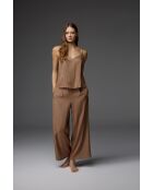 Conjunto de pijama marrón de 3 piezas Tencel BM-1808