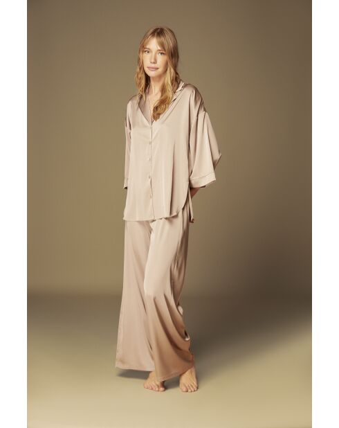 BJM61528 Pyjama-Set aus Nerzsatin