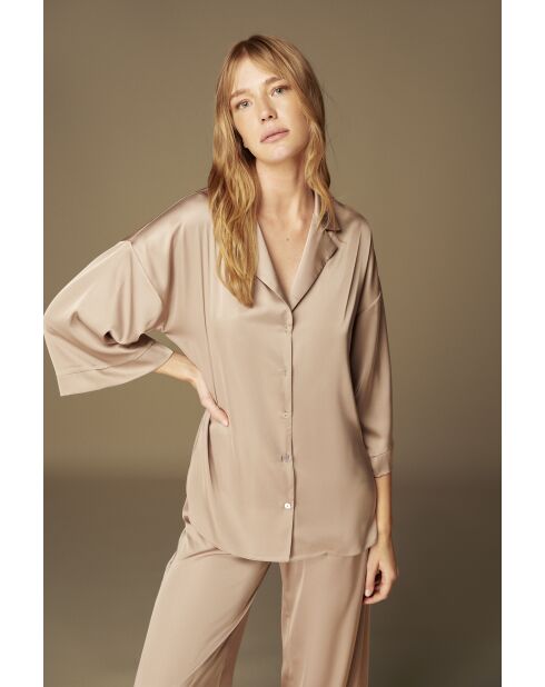 BJM61528 Pyjama-Set aus Nerzsatin