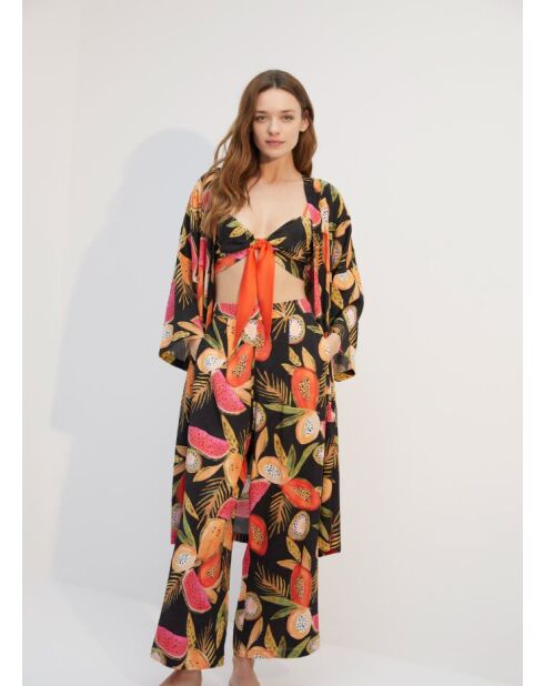 BJM-1701 mehrfarbig gemustertes 3-teiliges Pyjama-Set