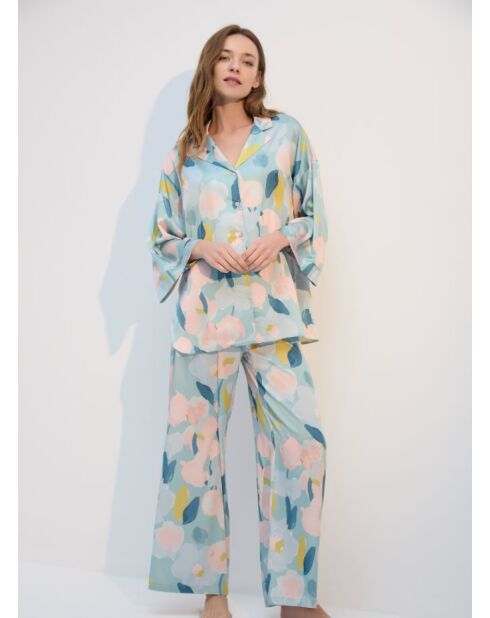 Set pigiama in raso multicolore BJM-1721