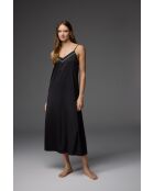 Conjunto de bata de baño y camisón jacquard negro BM-1817