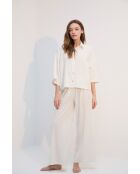 conjunto de pijama crema BJM-1723