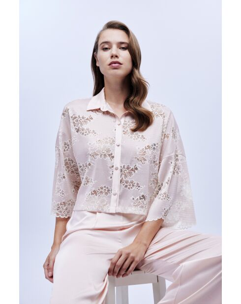 Set de novia BJM-1636 rosa empolvado de 6 piezas