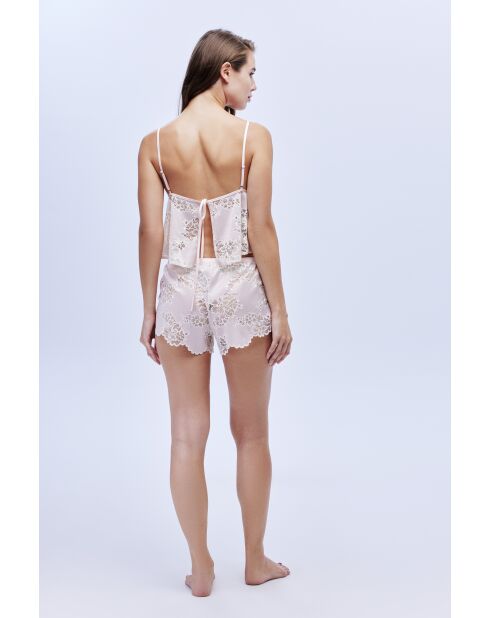 Set de novia BJM-1636 rosa empolvado de 6 piezas