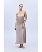 Set aus seidigem Satin mit Nachthemd und Bademantel BJM-1631 Nerz