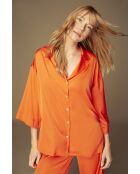 BJM61528 Schlafanzug-Set aus orangefarbenem Satin