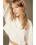 Conjunto de pijama blanco roto BJM-1523