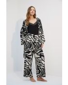 BJM-1715 zwart/wit 3-delige pyjamaset