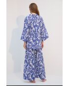 Conjunto de pijama estampado azul/blanco BJM-1747