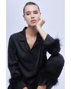 Ensemble pyjama en Satin BJM-1632 noir