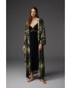 BM-1840 groen/zwarte kanten badjas en nachtjapon met bandjes