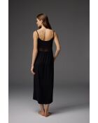 BM-1840 groen/zwarte kanten badjas en nachtjapon met bandjes