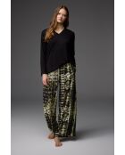 Set pigiama con motivi verde/neri BM-1841