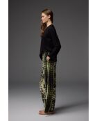 Set pigiama con motivi verde/neri BM-1841