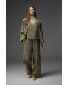 Ensemble pyjama 3 pièces motif jacquard BM-1801 vert