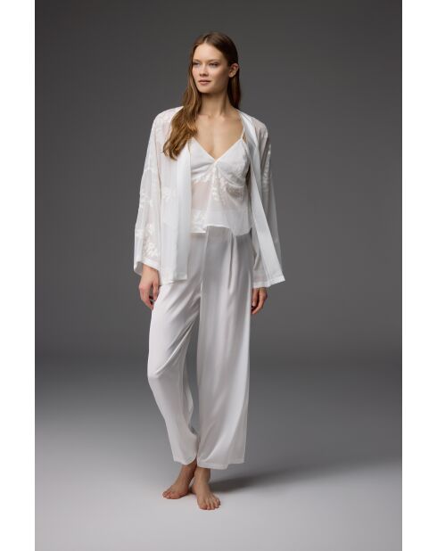 Conjunto de pijama BM-1828 color crudo de 3 piezas