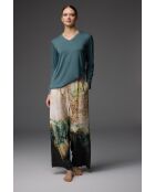 Set pigiama con motivi verde/multicolore BM-1837