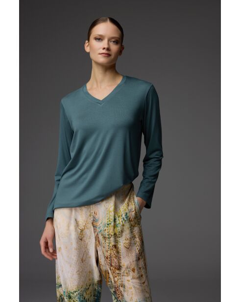 Set pigiama con motivi verde/multicolore BM-1837