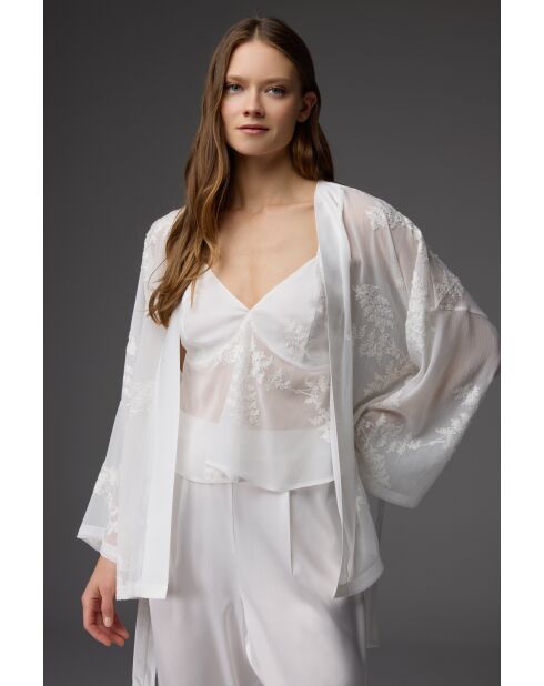 Conjunto de pijama BM-1828 color crudo de 3 piezas