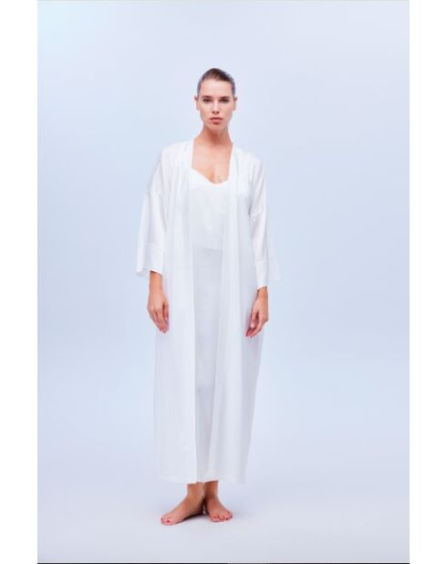 Ensemble en Satin Nuisette & Peignoir BJM-1631 écru