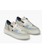 Lion 844 blauw/crème leren sneakers