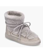 Stivali da neve foderati in pelle grigia