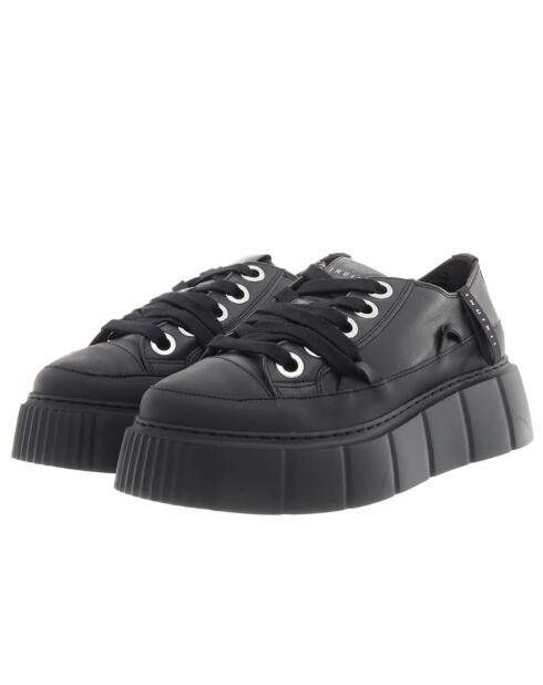 Schwarze Ledersneaker Mathilda