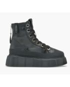 Schwarze Matilda Lederstiefel