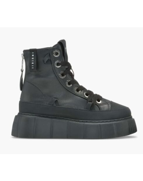 Schwarze Matilda Lederstiefel