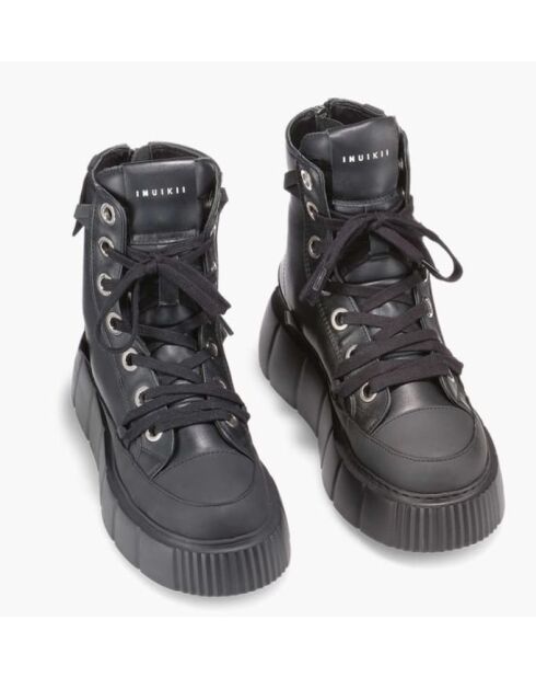 Schwarze Matilda Lederstiefel