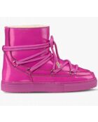 Stivali da neve foderati in pelle di pecora fucsia