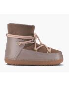 Taupe sneeuwlaarzen met schapenvoering