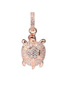 Roségouden hanger met schildpad