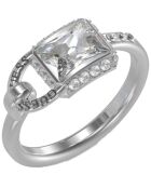 Bague Cadenas brillant argentée