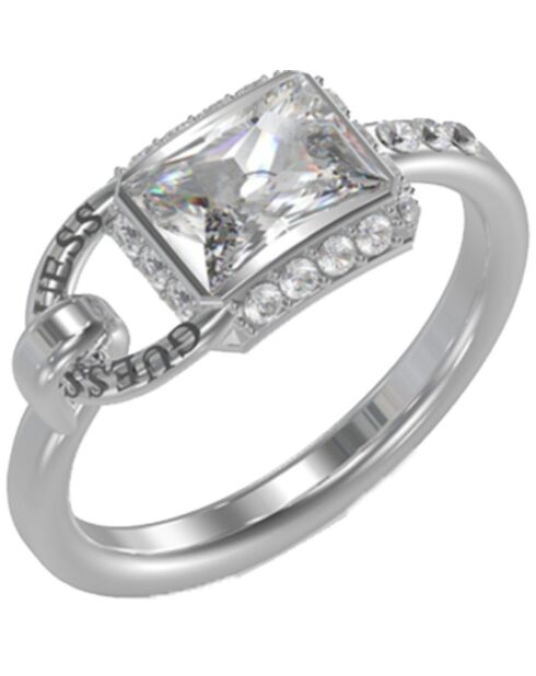 Bague Cadenas brillant argentée