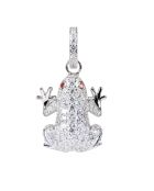 Colgante de rana de plata