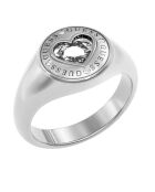 Bague cœurs roulants argentée