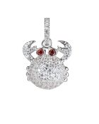 Colgante cangrejo de plata