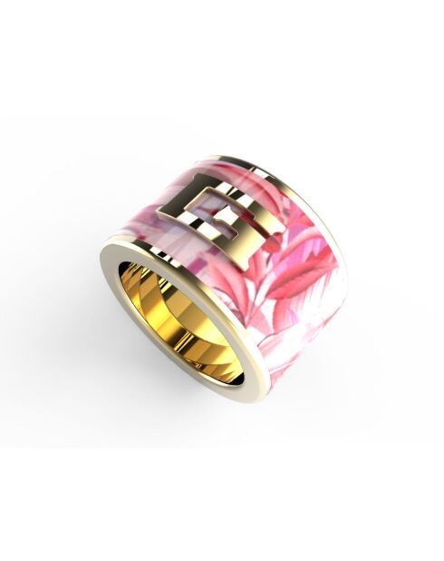 Bague Foulard doré/rose