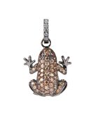 Pendentif Grenouille Brun