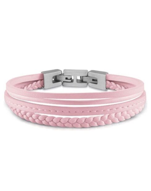 Bracelet en Cuir Malibu rose