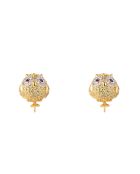 Goldene Eulenohrringe