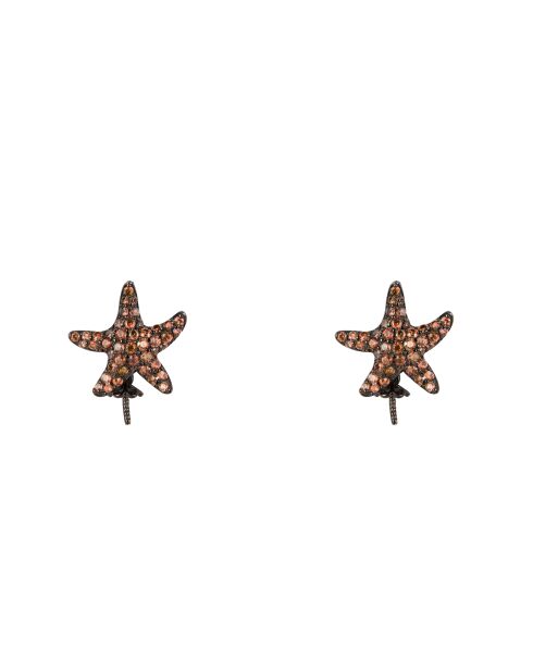 Pendientes estrella marrones