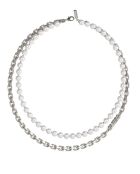 Collier styles avant gardistes argenté