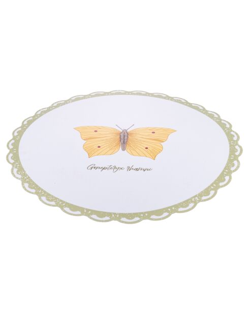 6 manteles individuales botánicos multicolores - D.40 cm